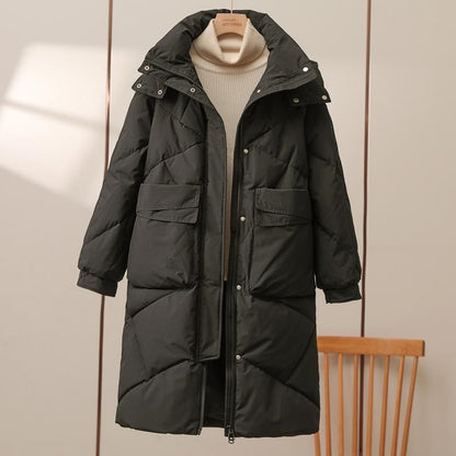 Practical Quilted Jacket With Hood