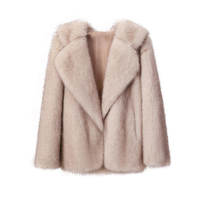 Women's Faux Fur Jacket Elegant Soft Cut