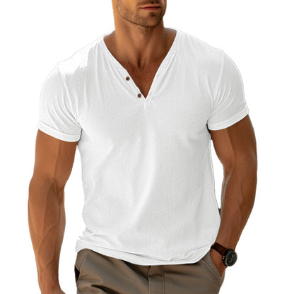 Men's Lightweight Henley Shirt Comfortable Breathable