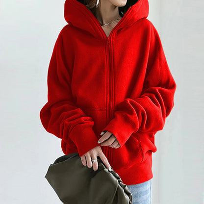 Fashionable Leather Jacket Zipper Fitted