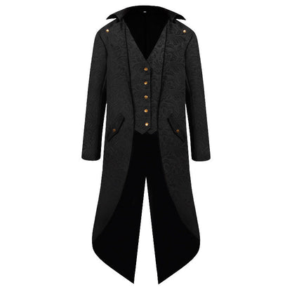 Women's Victorian Coat Elegant Pattern Faux Leather