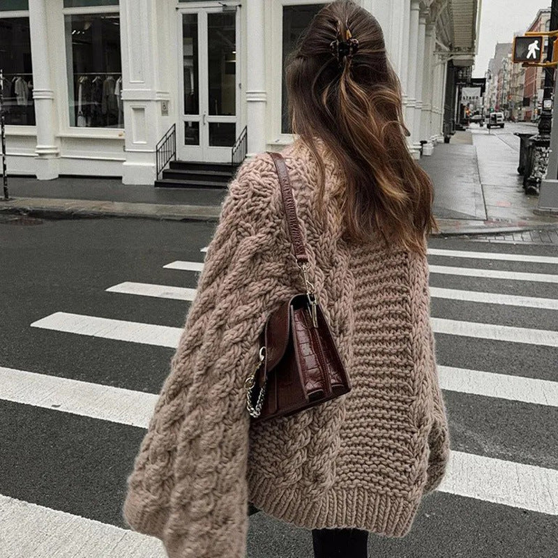 Women's Oversized Chunky Knit Soft Sweater