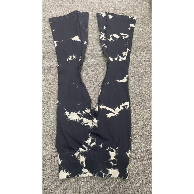 Women's Yoga Pants Elegant Tie-Dye Pattern