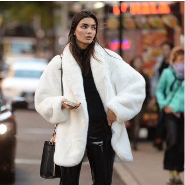 Women's Fleece Fur Jacket Warm Winter Fashion