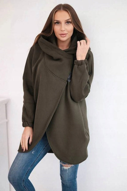 Stylish Asymmetrical Zipper Sweatjacket