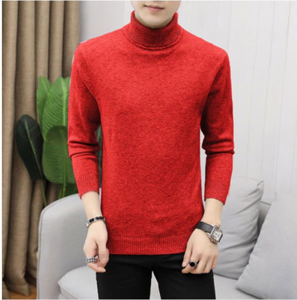 Men's Cotton Turtleneck Sweater - Elegant Design