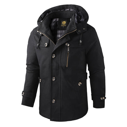 Hooded Jacket Sporty Casual