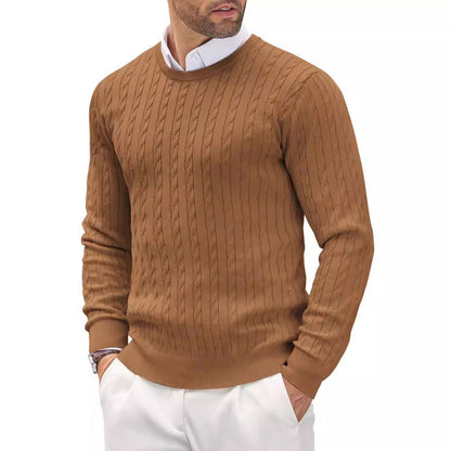 Herren Strickpullover Zopfmuster Elegant Modern