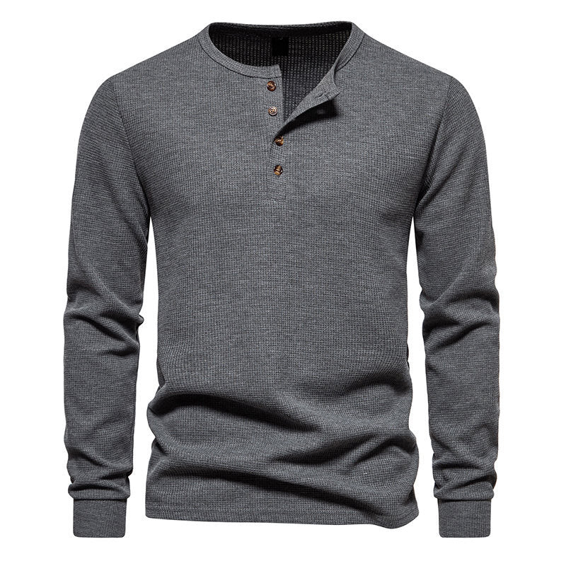 Men's Long-Sleeved Shirt Structured Modern Buttons