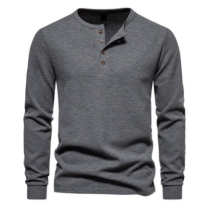 Men's Long-Sleeved Shirt Structured Modern Buttons