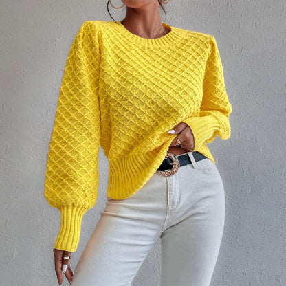 Cozy Sweatshirt Wool Blend Crew Neck Oversized