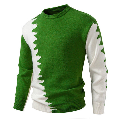 Men's Pullover Modern Color Gradient Round Neck