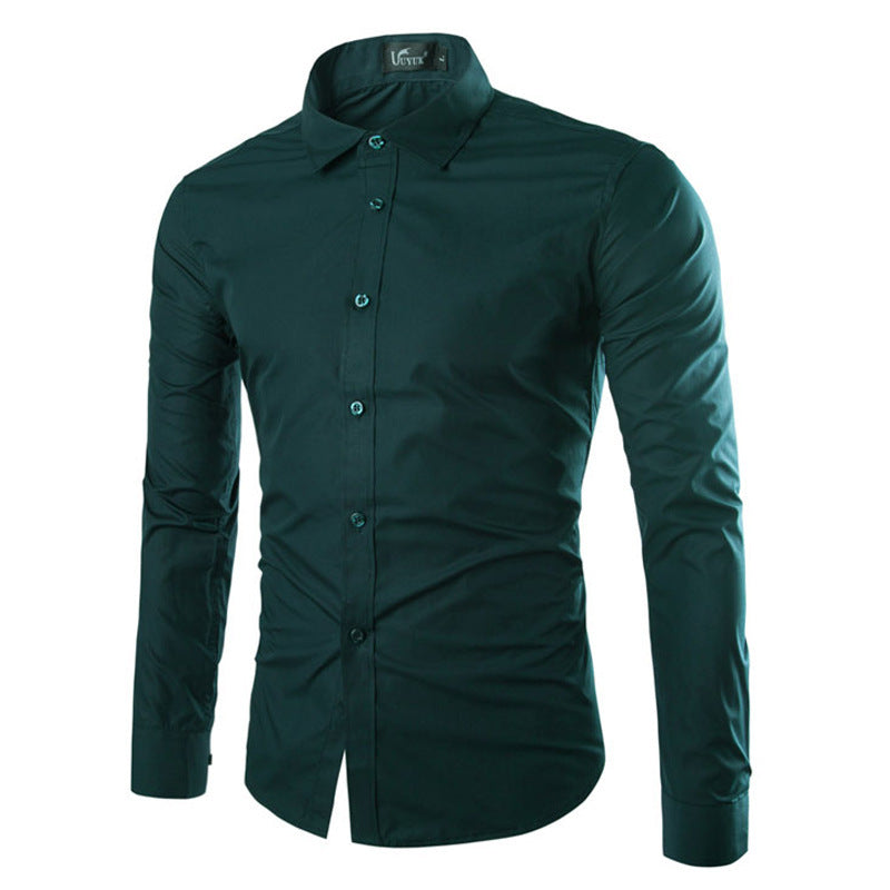 Men's Shirt Elegant Long-Sleeve Modern