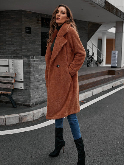 Lässige Windbreaker Jacke Mittellang Wolllabel Style - IdealeKleiden