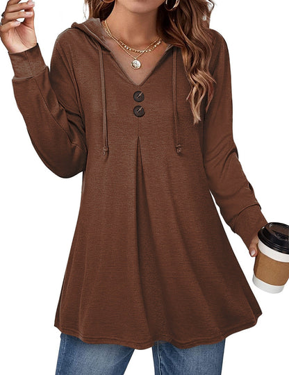 Women's Tunic Asymmetrical Button Detail Elegance
