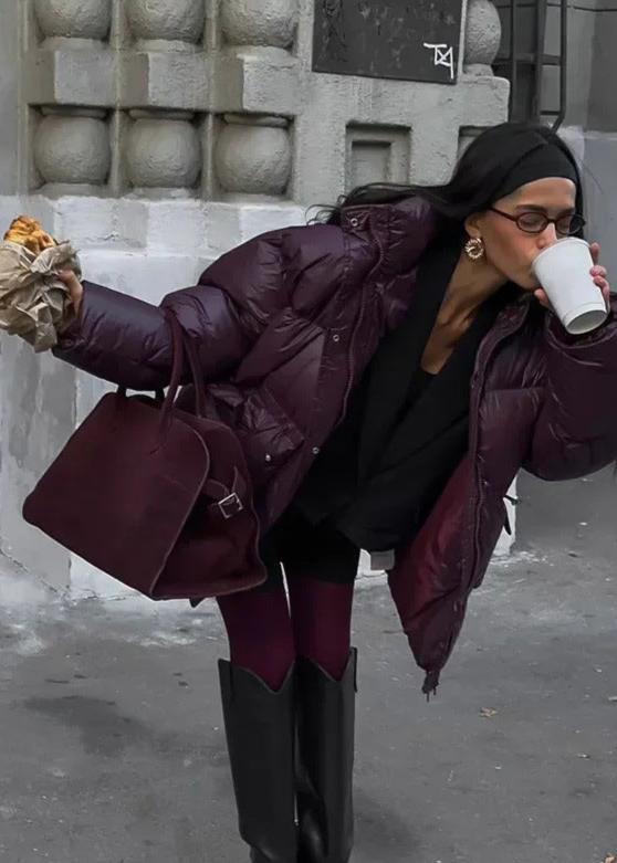 Stylische Übergrößen Pufferjacke Gloss - IdealeKleiden