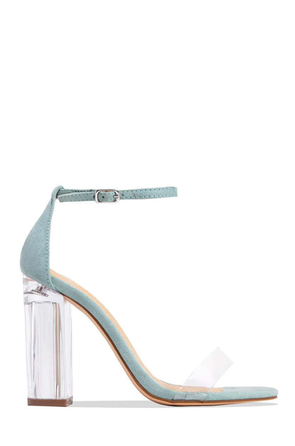 Women's High Heel Sandals Transparent Heel Elegant