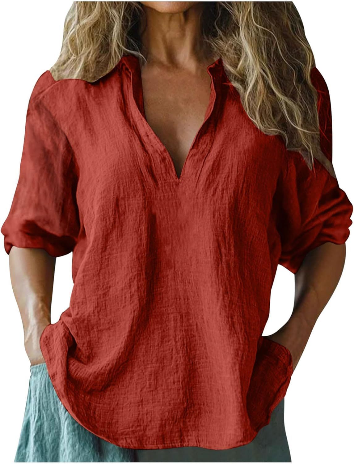 Women's Linen Blouse Summer Light