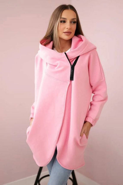 Stylish Asymmetrical Zipper Sweatjacket