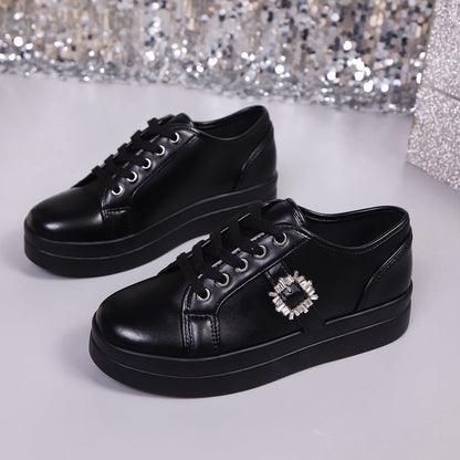 Damen Plateauschuhe Glitzer Kristall Design Schuhe - IdealeKleiden