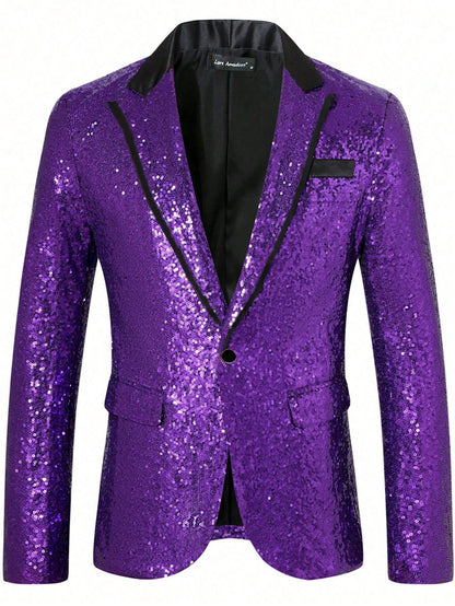Men's Sequin Blazer Elegant Evening Wear