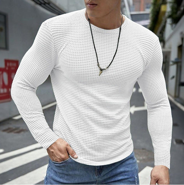Men's Long-Sleeve Shirt Textured Modern Style