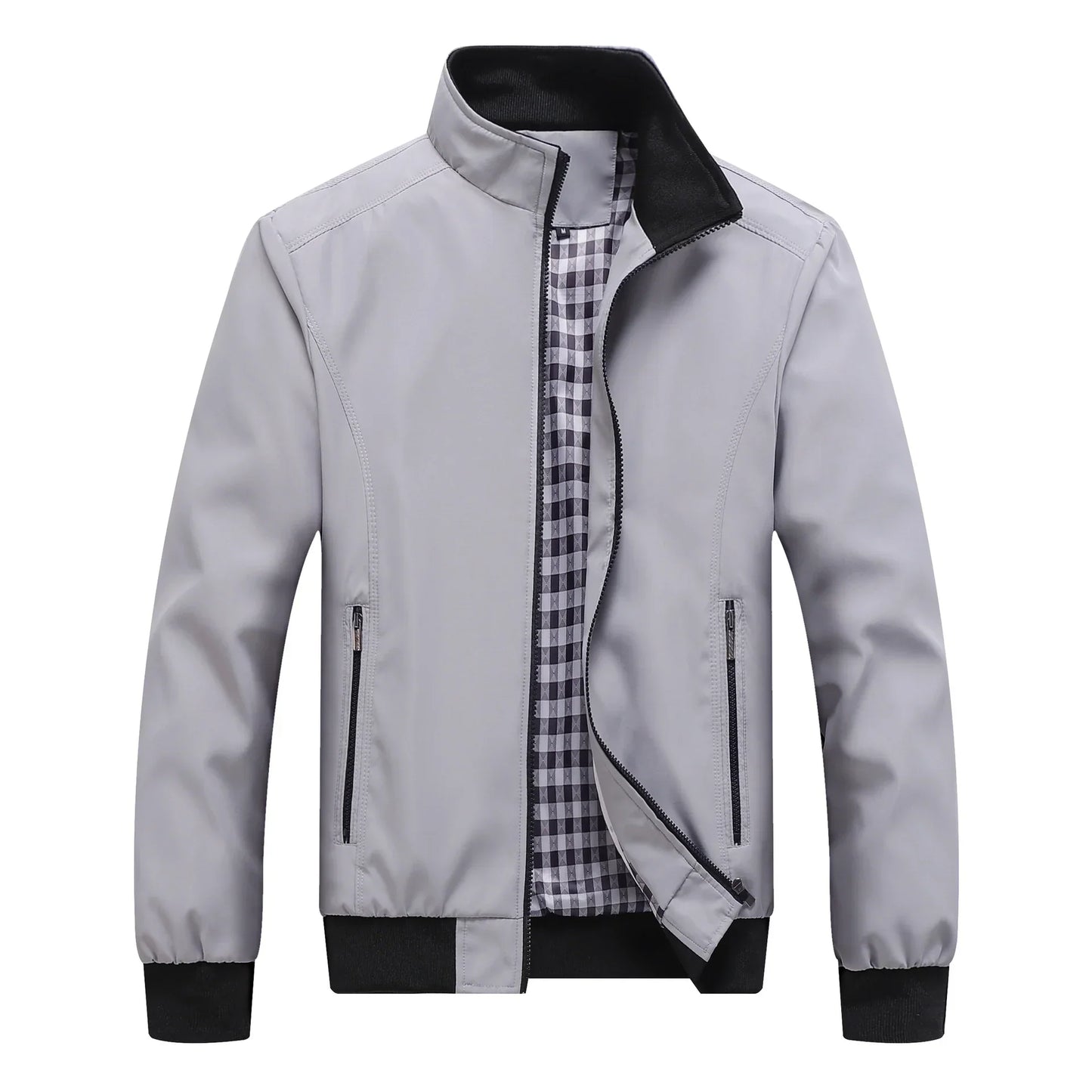 Men's Lightweight Transition Jacket with Stand-Up Collar
