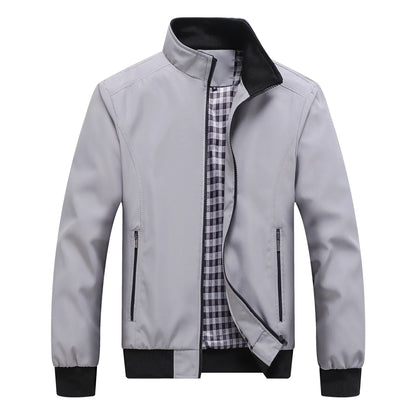 Men's Lightweight Transition Jacket with Stand-Up Collar