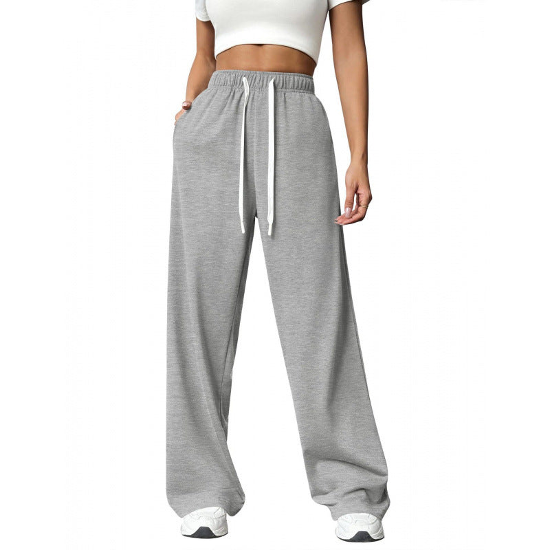 Damen Freizeithose Bequem Elastisch Weites Bein