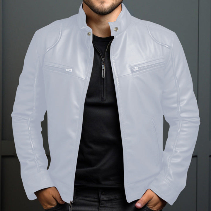Lederjacke Herren Stylish Bikerjacke