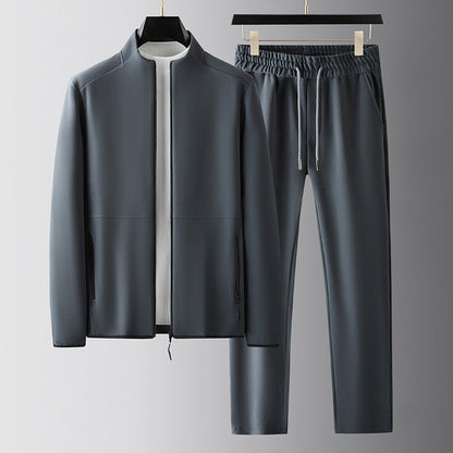 Sportliche Trainingsjacke Mit Hochem Kragen Elastisch - IdealeKleiden