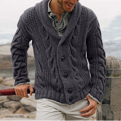 Men's Cardigan Modern Cable Knit Oversized