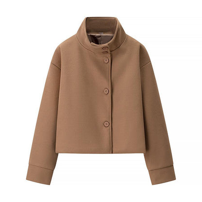 Women's Short Jacket Elegant Stand-Up Collar Modern