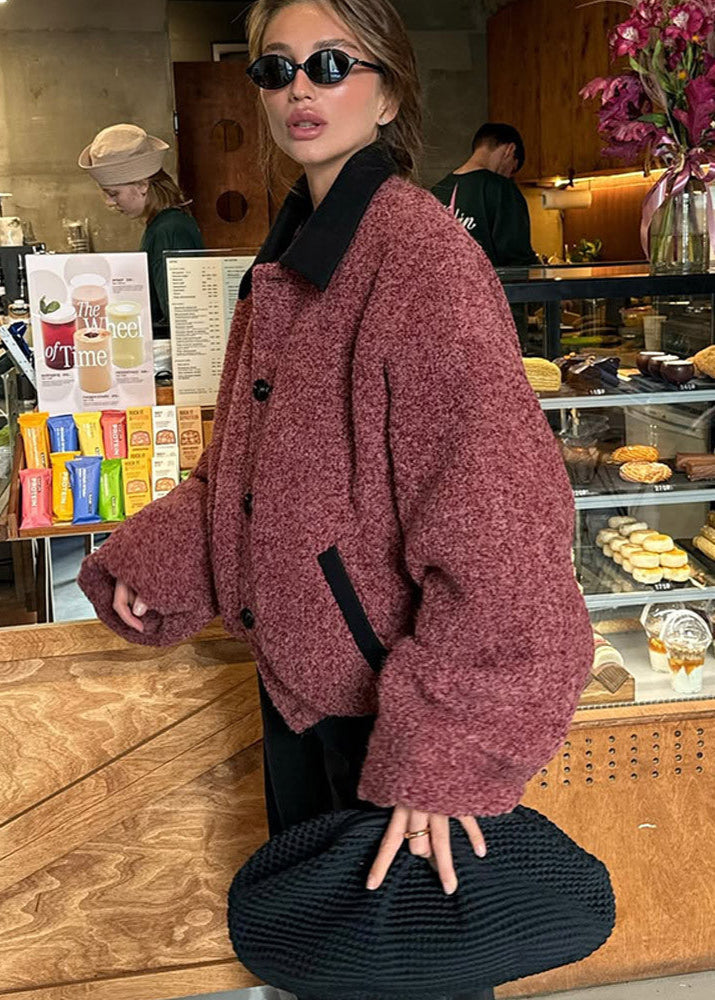 Weiche Oversized-Teddyjacke - IdealeKleiden