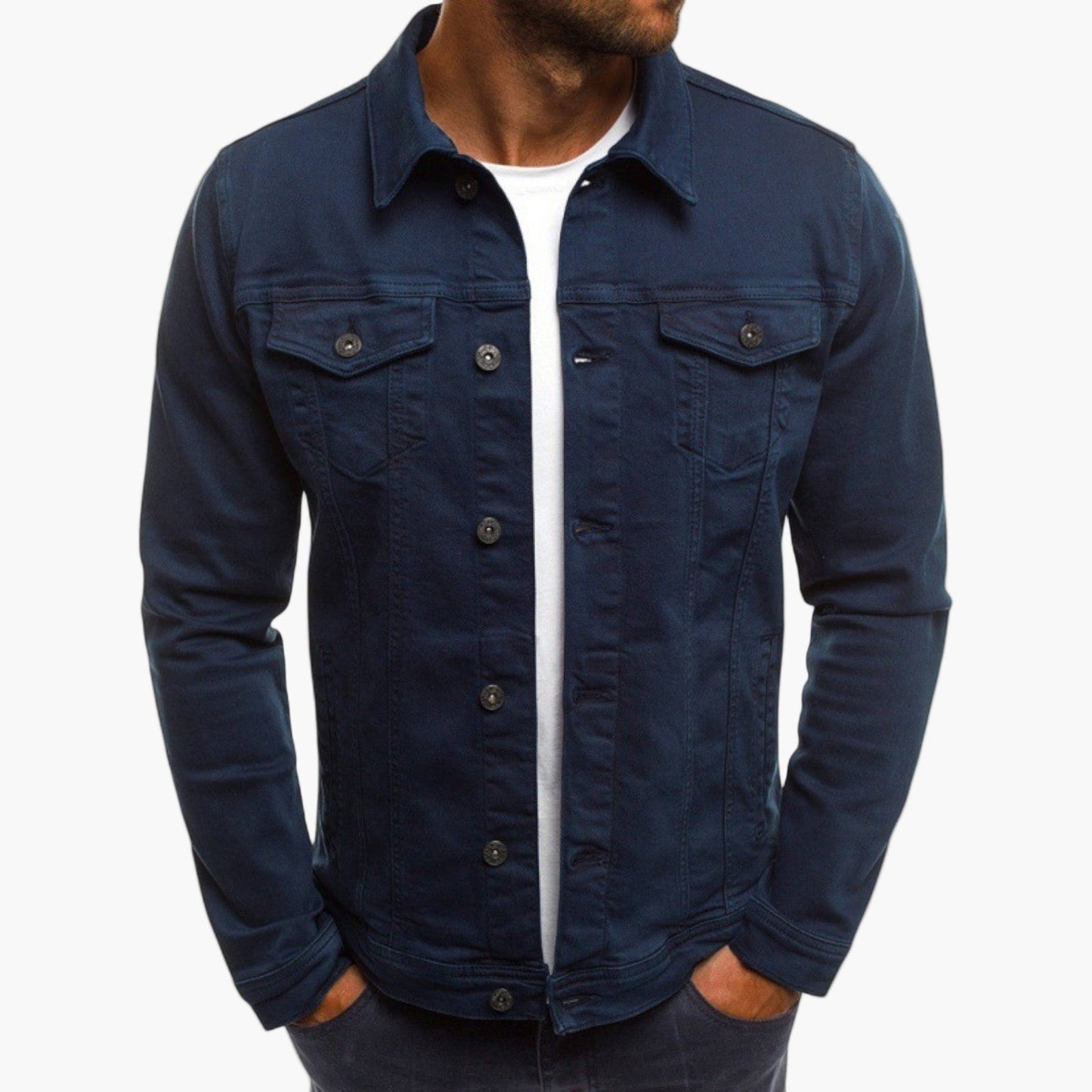 Fashionable Slim Fit Denim Jacket - Elegant Everyday Look