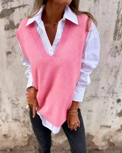 Women's Sweater Casual V-Neck Casual Style