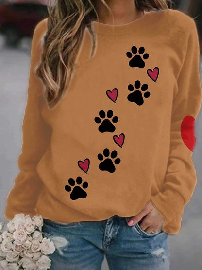 Women's Sweatshirt Kitten Motif Soft Gift