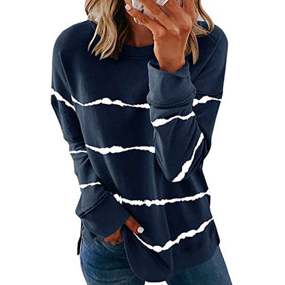Women's Striped Sweatshirt Modern Style