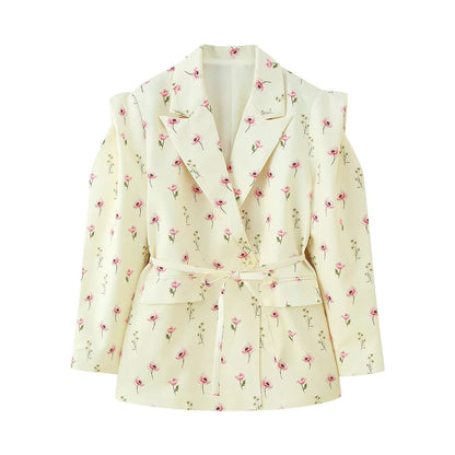 Women's Oversized Blazer Jacket Elegant with Belt