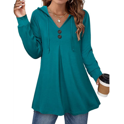 Women's Tunic Asymmetrical Button Detail Elegance