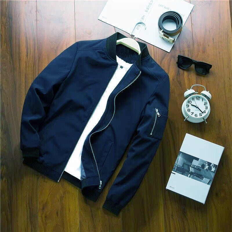 Men's Bomber Jacket Modern Sporty With Pockets