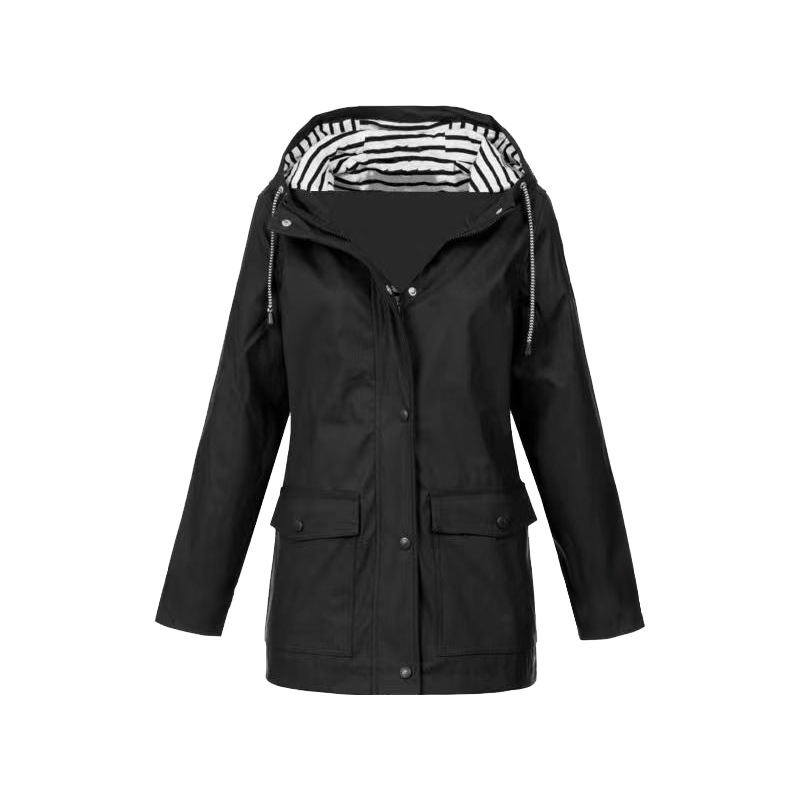 Waterproof Women's Jacket Hood Zipper