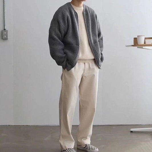 Bequemer Herren Cardigan Lässig Stil - IdealeKleiden