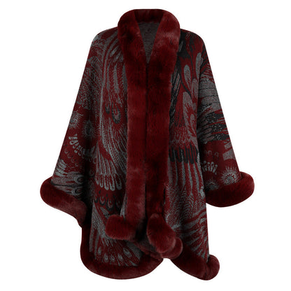 Women's Poncho Soft Fleece Warm Shawl