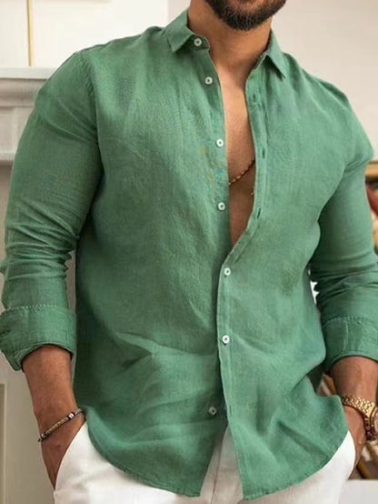 Men's Linen Shirt Summer Comfortable Elegant