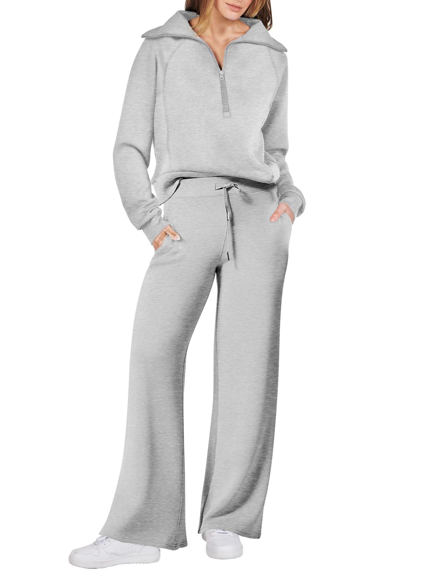 Women's Sporty Two-Piece Set Soft Comfortable High-Neck