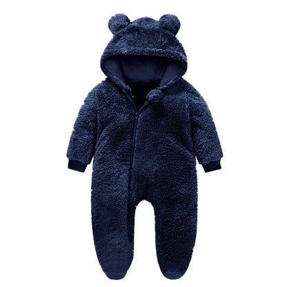 Children's Fleece All-in-One with Bear Ears, Cuddly Warm