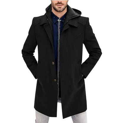 Men's Winter Coat Elegant Black Modern