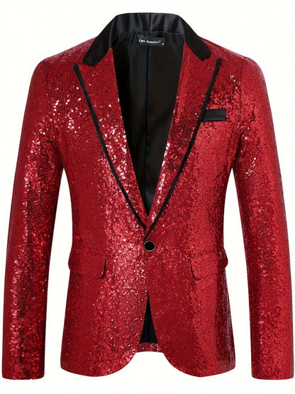 Men's Sequin Blazer Elegant Evening Wear