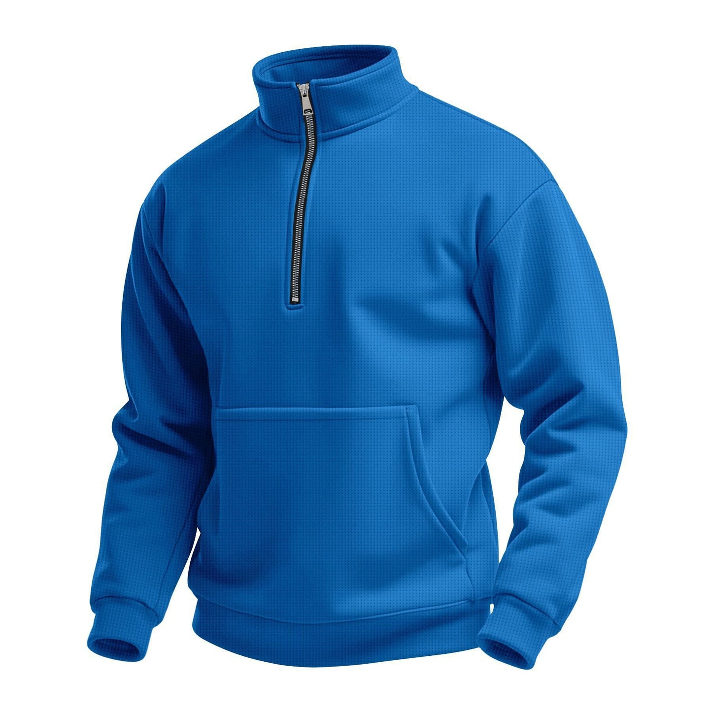 Men's Fleece Pullover Stand-up Collar Kangaroo Pocket Practical